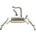 Piper exhaust Honda Civic Type R - FN2 - 2.5" Stainless steel Bore Cat back System with single silencer